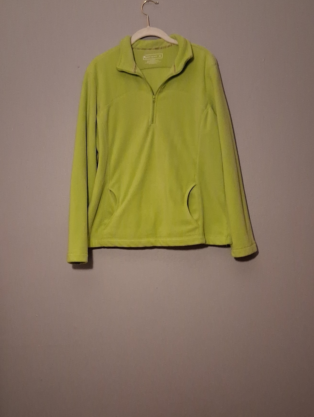 Women’s Tek Gear Lime Green Quarter-Zip Fleece Pullover